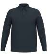 SP204 Spasso Knitted Long Sleeve Polo Shirt Navy colour image